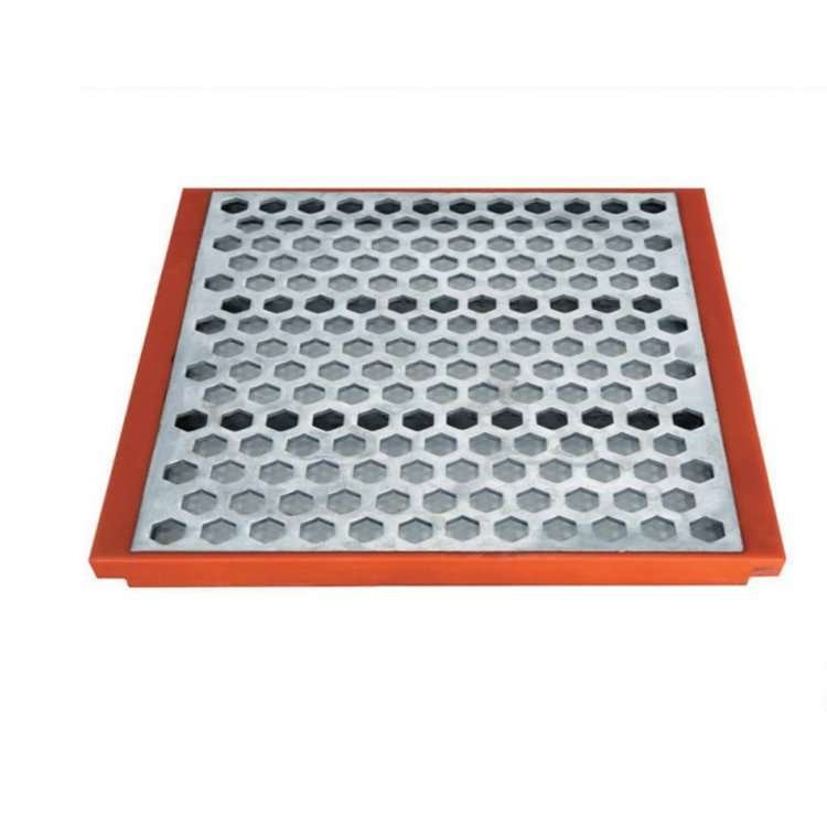 Polyurethane Frame Stainless Steel Perforated Screen Plate For Linear Vibrating Screen
